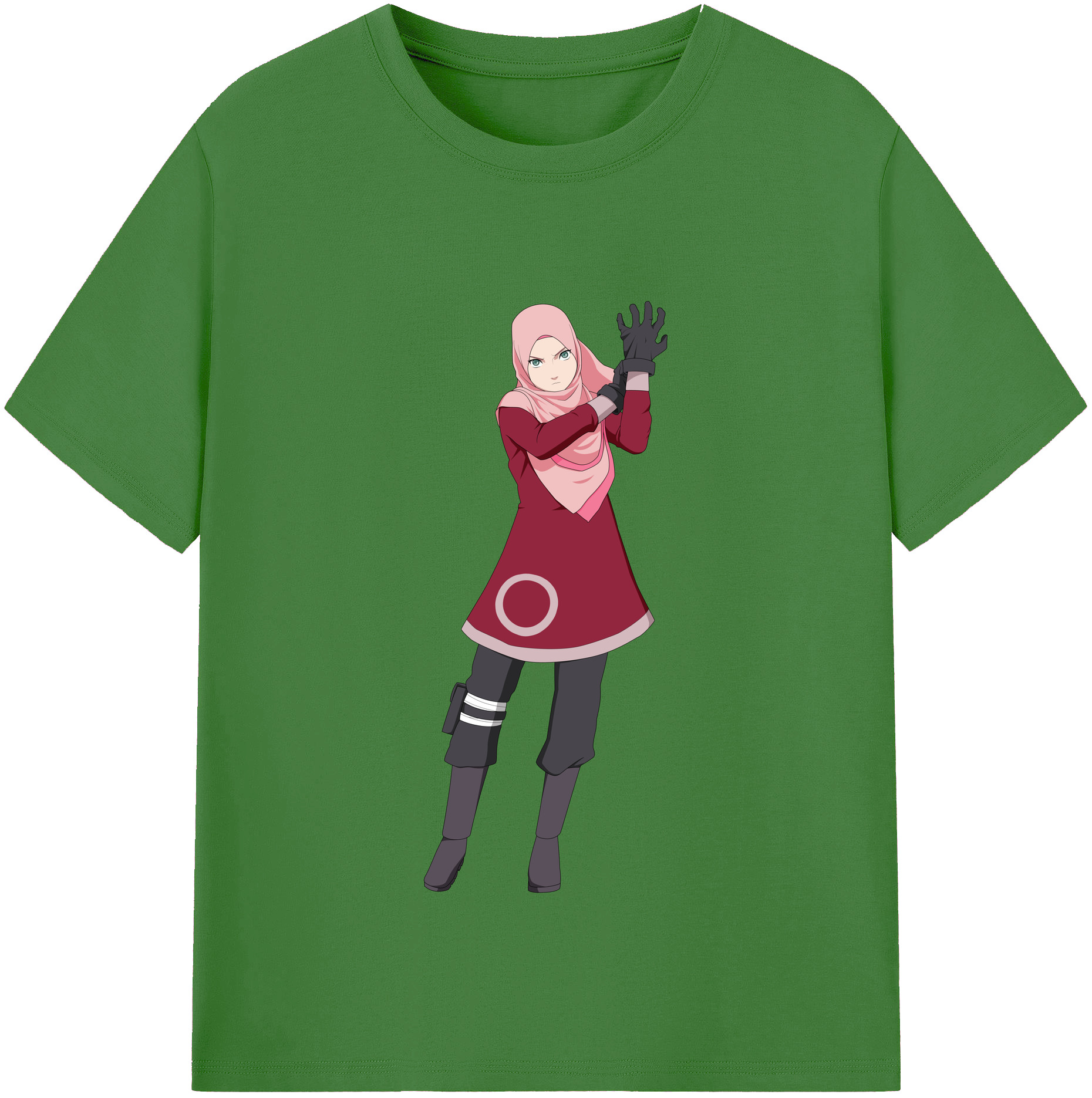 （画像用） NARUTO -ナルト- 春野サクラ Haruno Sakura レディースカジュアルプリントTシャツ（綿100％）